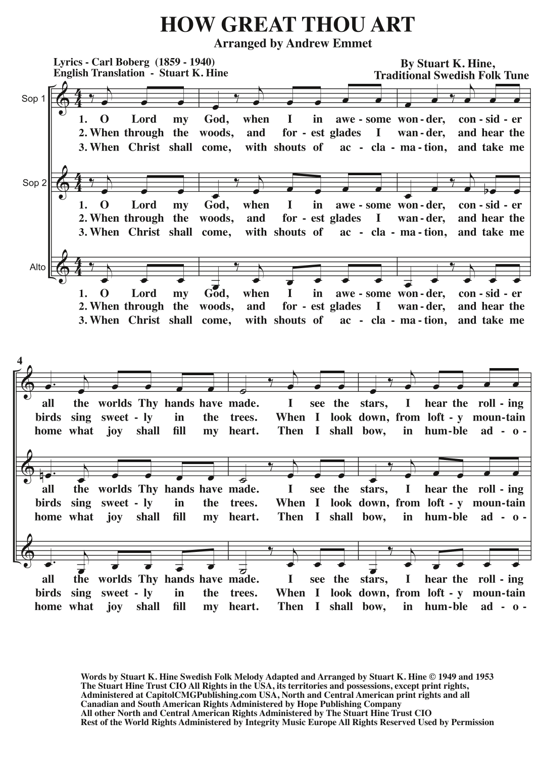 How Great Thou Art (arr. Andrew Emmet)