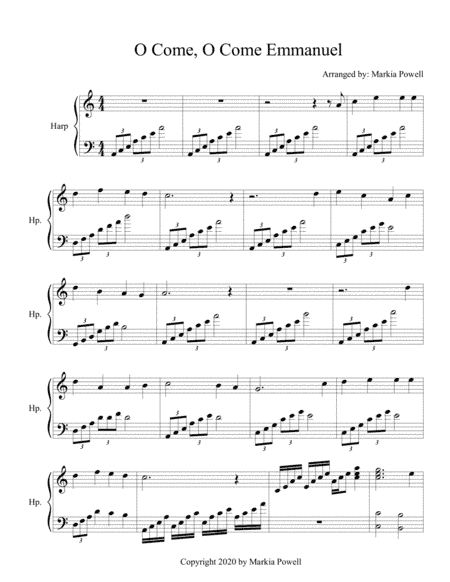 O Come, O Come Emmanuel (harp music) (arr. Markia Powell)