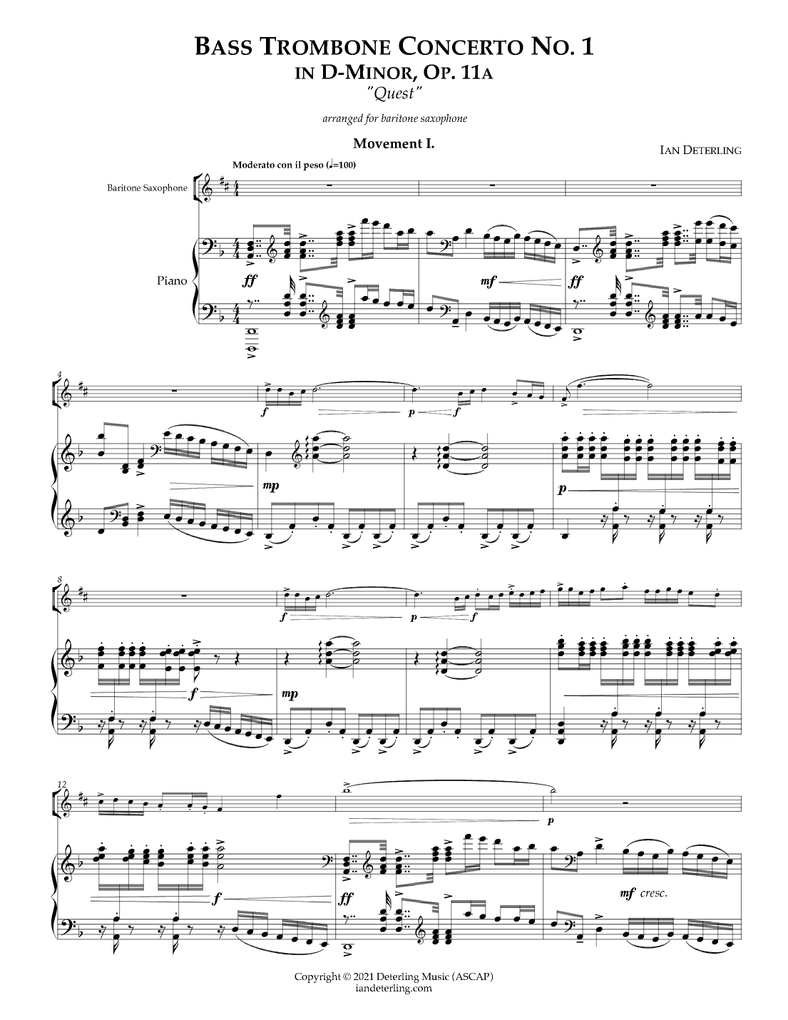 Concerto No. 1 in D-Minor, Op. 11a