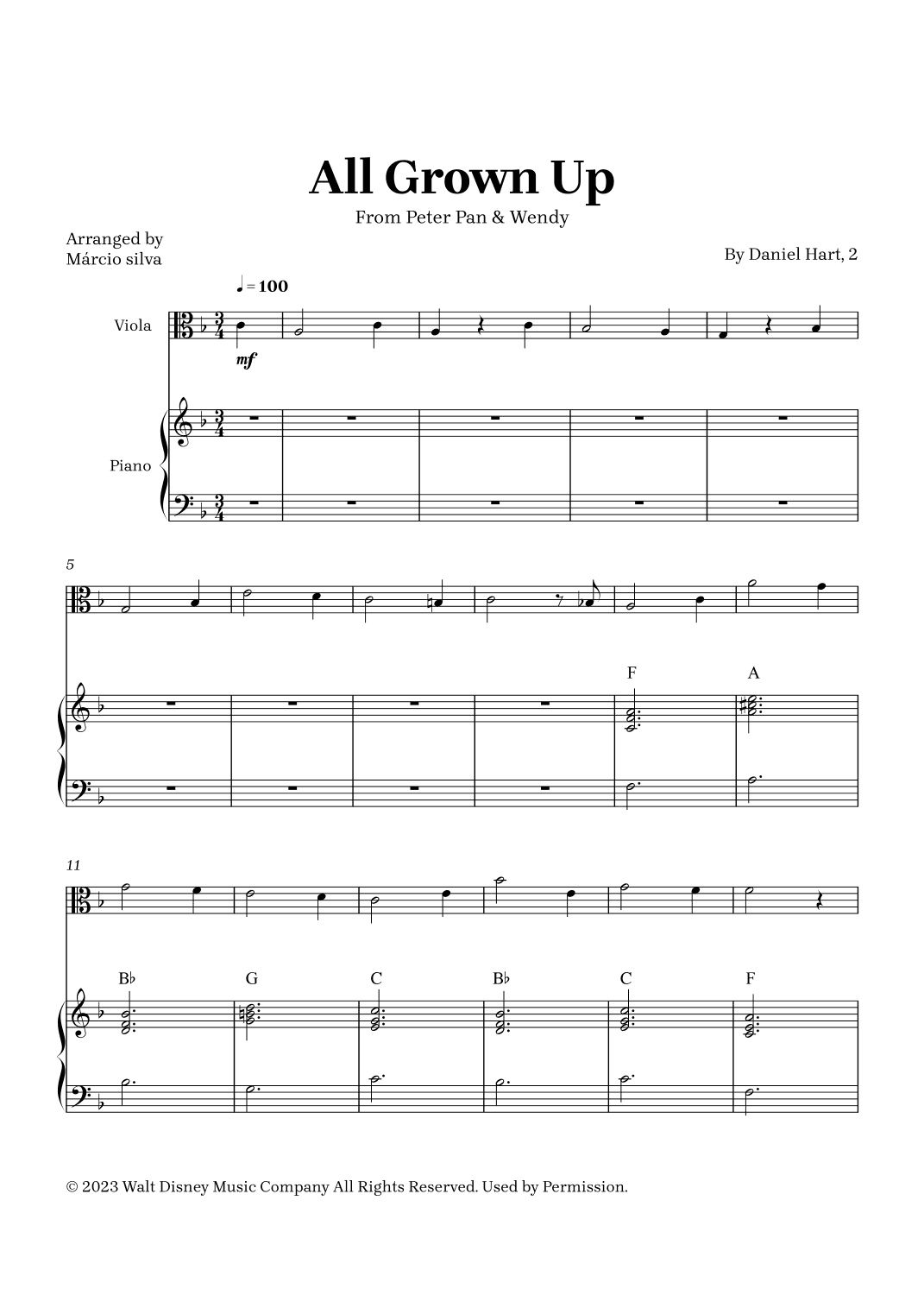 All Grown Up (arr. Márcio Silva)