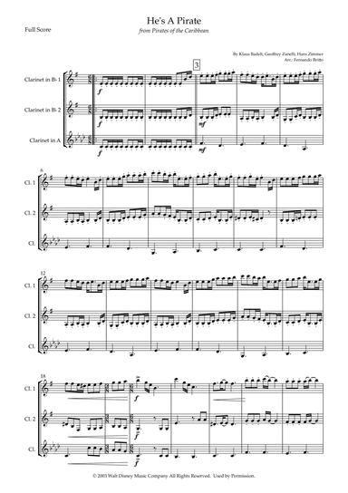 He's A Pirate (arr. Fernando Britto)