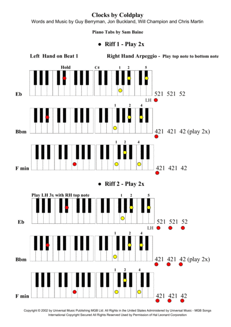 Clocks (arr. Sam Baine)