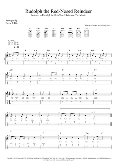 Rudolph The Red-nosed Reindeer (arr. David J. Blitt)