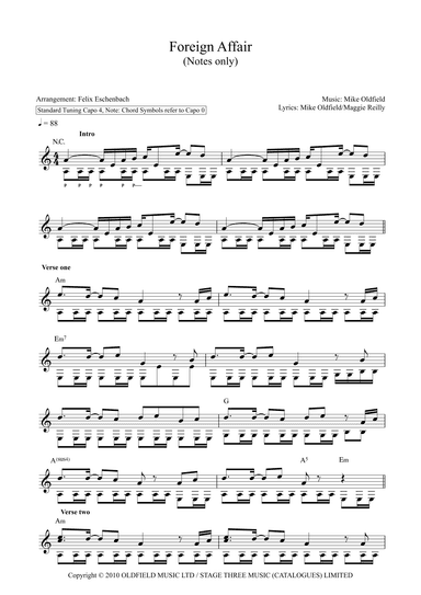 Foreign Affair (arr. Felix Eschenbach)
