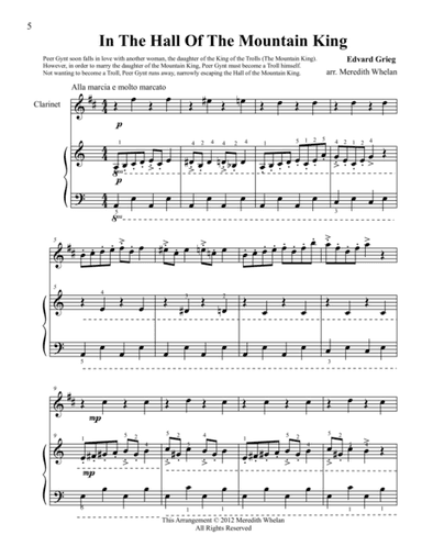 Classical Duets for Clarinet & Piano:  6 Selections from Peer Gynt (arr. Meredith Whelan)