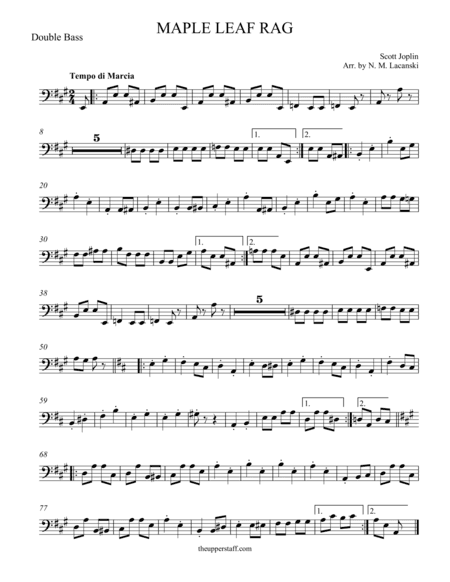 Maple Leaf Rag (arr. Nick Lacanski)