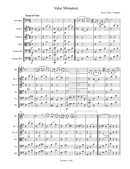 Valse Miniature (arr. Peter Tambroni)
