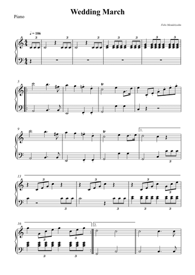 Wedding March (arr. Wesley S. SIlva)