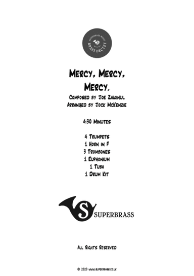 Mercy, Mercy, Mercy (arr. Jock McKenzie)