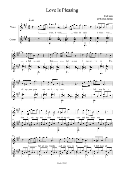 Love Is Pleasing (arr. Simon James)