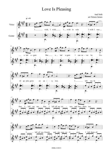 Love Is Pleasing (arr. Simon James)