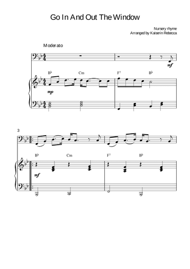 Go In And Out The Window (arr. Kaiserin Rebecca)