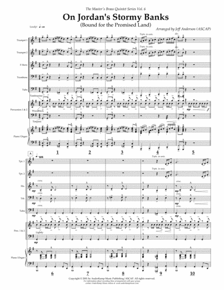 On Jordan's Stormy Banks for Brass Quintet (arr. Jeff D. Anderson)