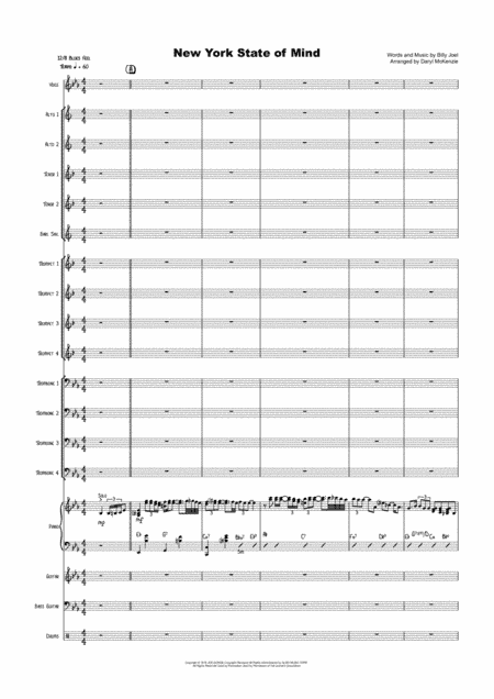 New York State Of Mind (arr. Daryl McKenzie)