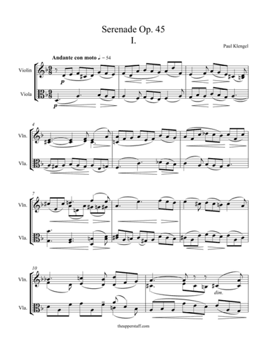 Serenade Op. 45 Movement 1 (arr. Nick Lacanski)