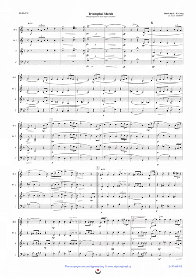 Triumphal March (Grieg) (arr. Josef Štastný)