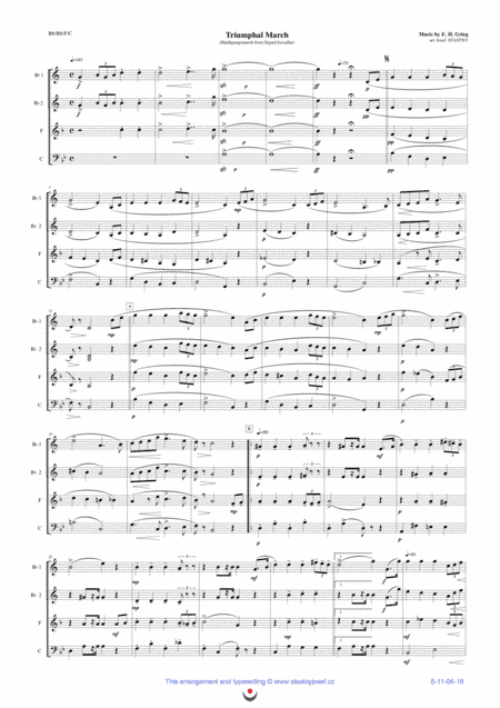 Triumphal March (Grieg) (arr. Josef Štastný)