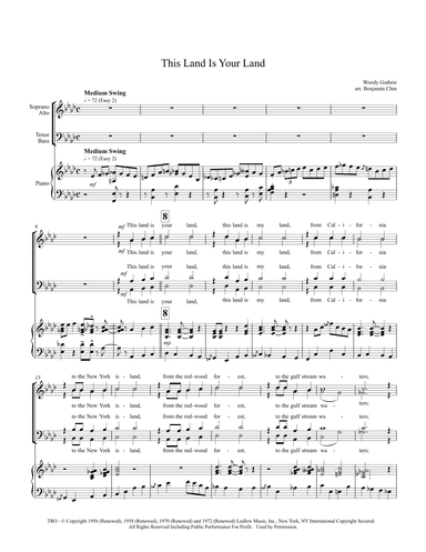 This Land Is Your Land (arr. Benjamin Chin)