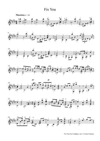 Fix You (arr. Colin Tommis)