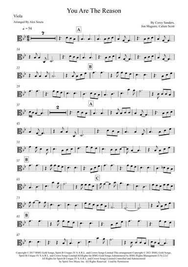 You Are The Reason (arr. Alex Souza)