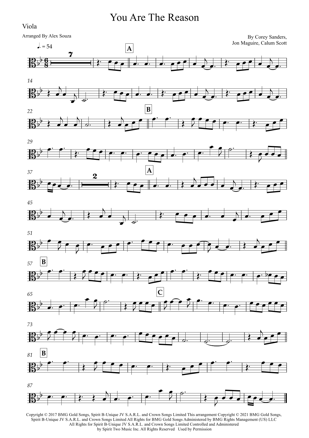 You Are The Reason (arr. Alex Souza)