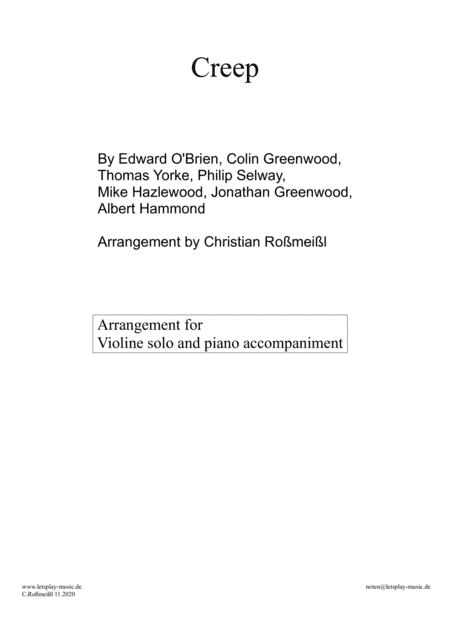 Creep (arr. Christian Roßmeißl)