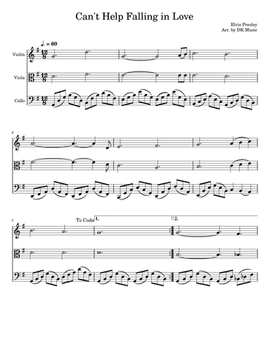 Can't Help Falling In Love (arr. DK Music)
