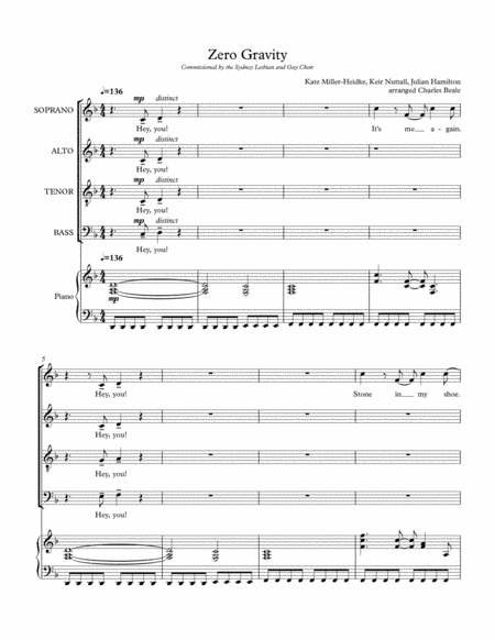 Zero Gravity (arr. Charles Beale)
