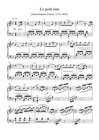 Le petit rien (arr. PianoSheetNow)