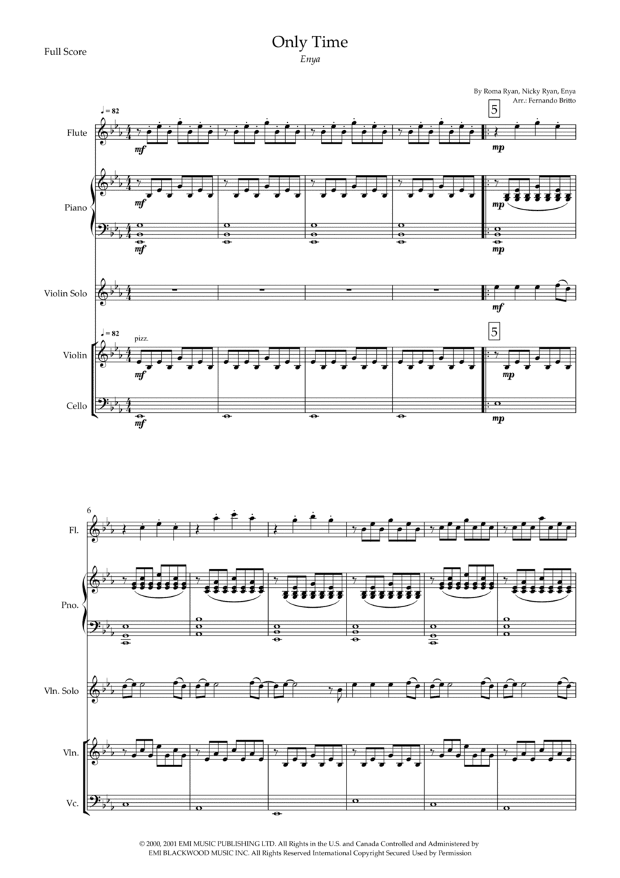 Only Time (arr. Fernando Britto)