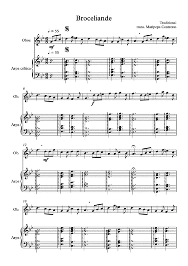 Broceliande (oboe and harp) (arr. M. Contreras)