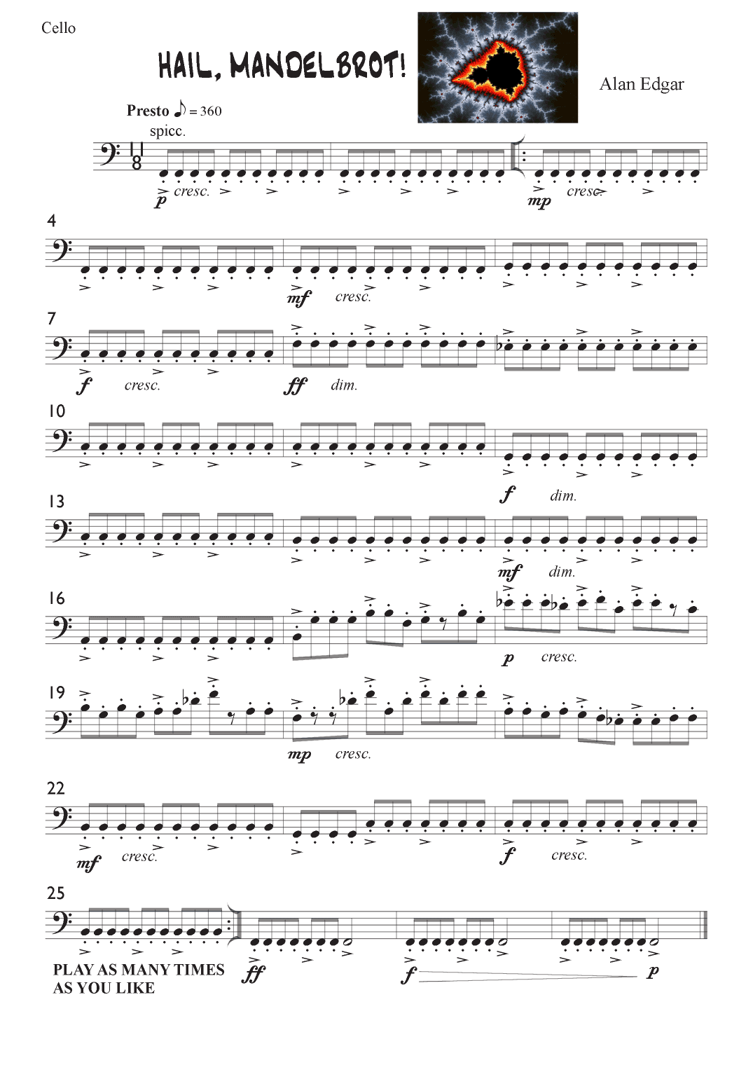 HAIL,  MANDELBROT! String Quartet