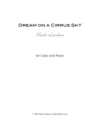 Dream on a Cirrus Sky for Cello and Piano