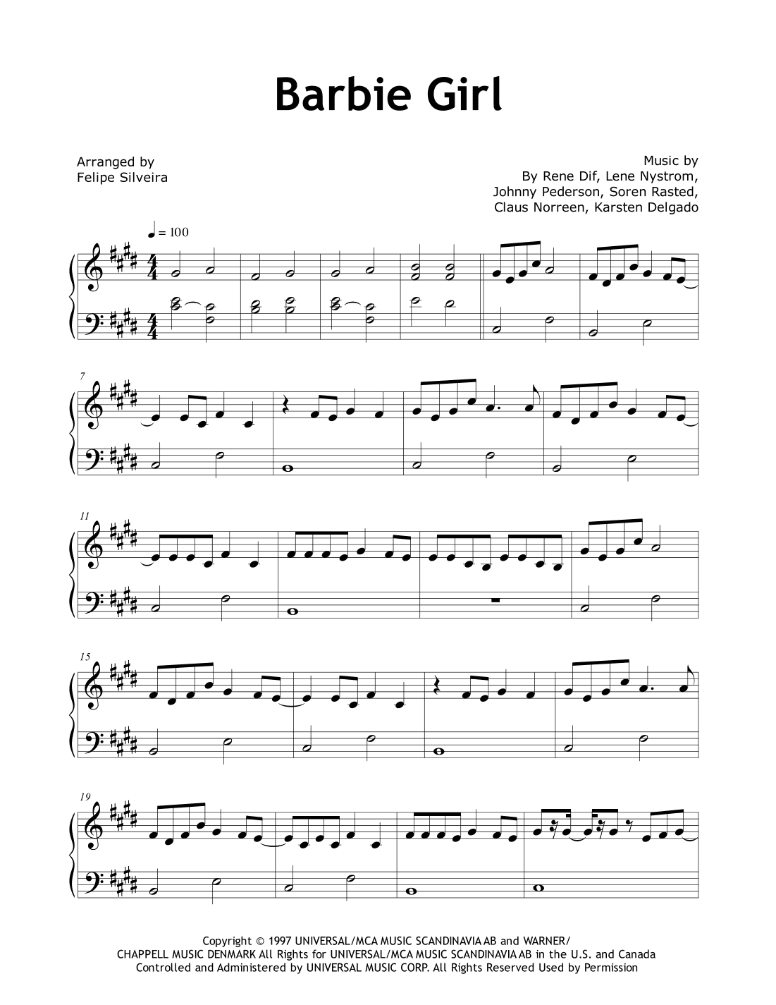Barbie Girl (arr. Felipe Silveira)