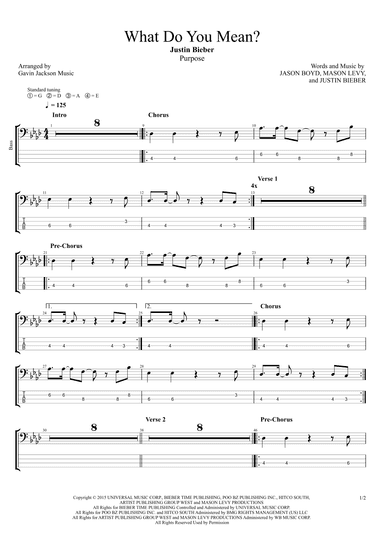 What Do You Mean? (arr. Gavin Jackson Music)