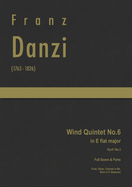 Danzi - Wind Quintet No.6 in in E flat major, Op.67 No.3 (arr. J.G. Cucó Barber)