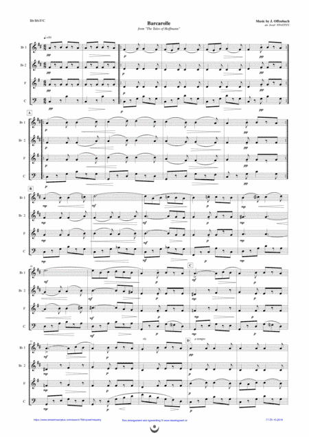 Barcarolle (Offenbach) (arr. Josef STASTNY)