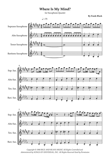 Where Is My Mind? (arr. Wesley S. SIlva)