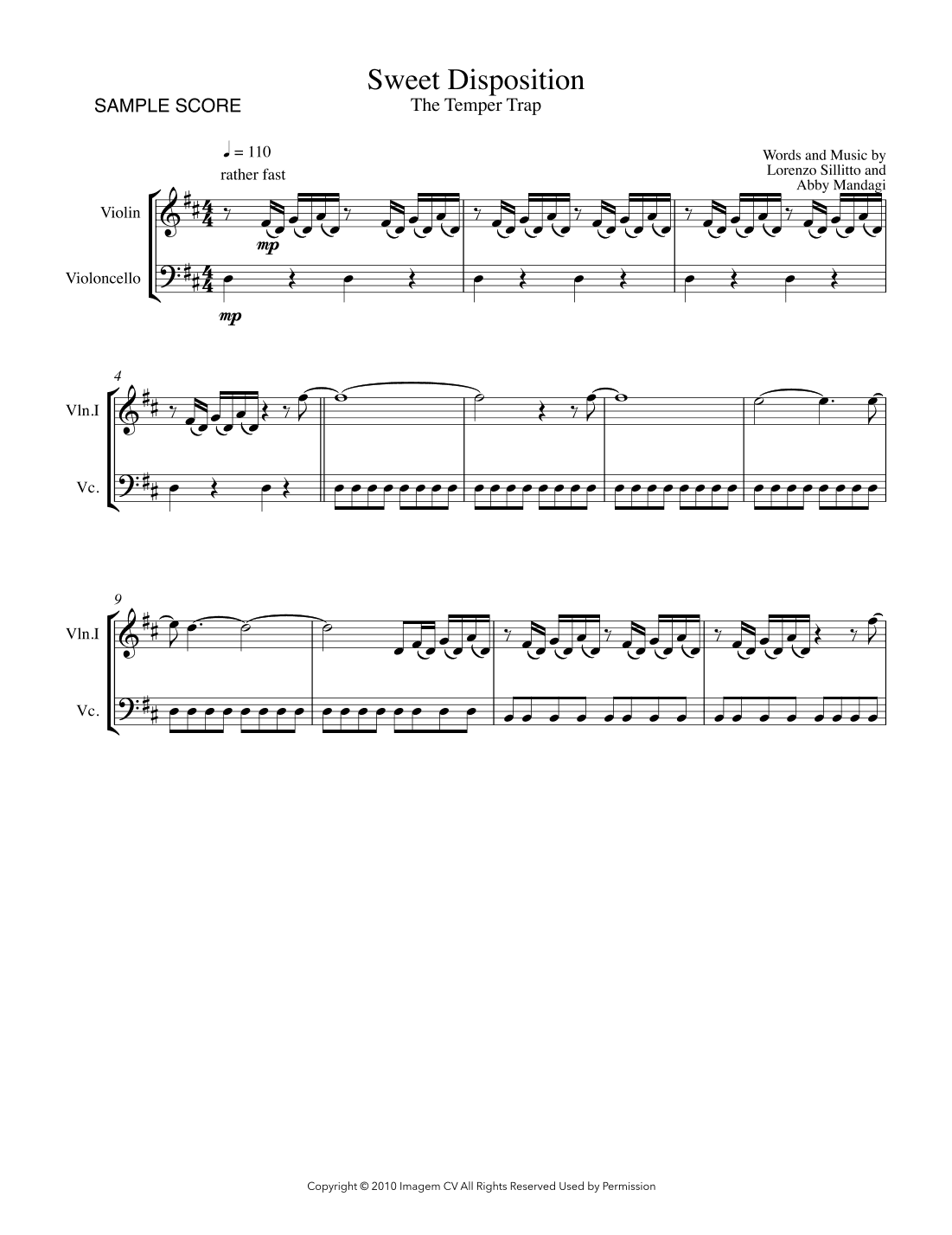 Sweet Disposition (arr. Sherry Lewis)