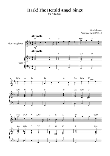 Hark! The Herald Angel Sings (arr. G.D.V.S.L.J)