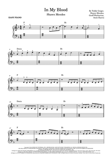 In My Blood (arr. KeySheets)
