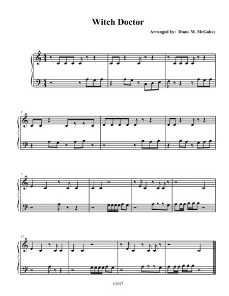 Witch Doctor (arr. Diane M. McGahee)