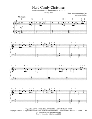 Hard Candy Christmas from THE BEST LITTLE WHOREHOUSE IN TEXAS (arr. Samuel Stokes)