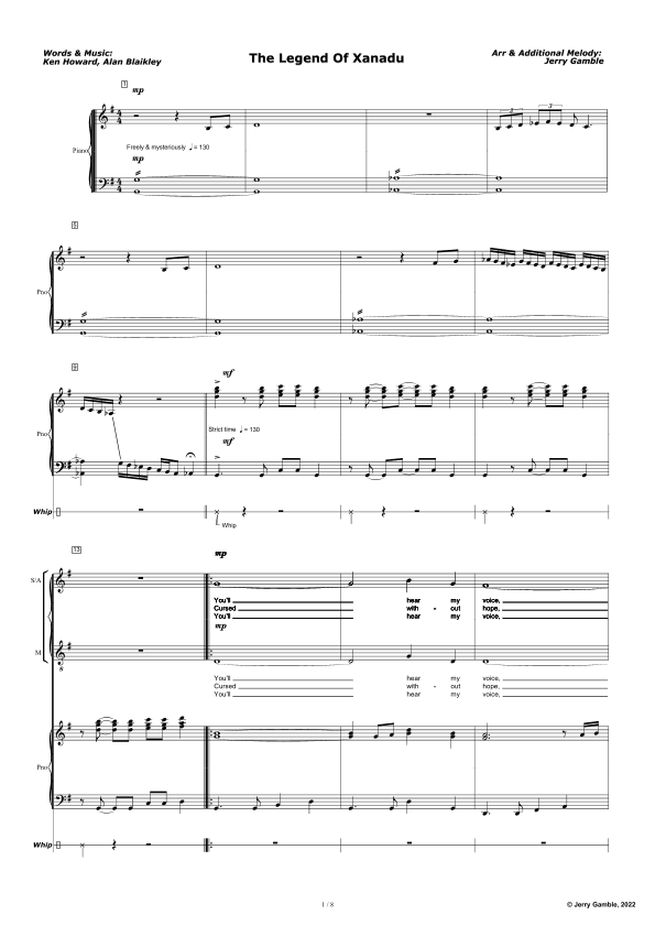 The Legend Of Xanadu (arr. Jerry Gamble)