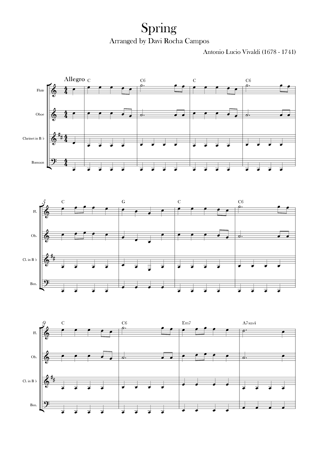 Spring (arr. Davi Rocha Campos)