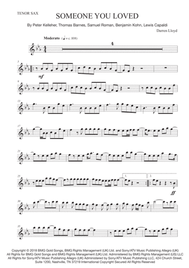 Someone You Loved (arr. Darren Lloyd)
