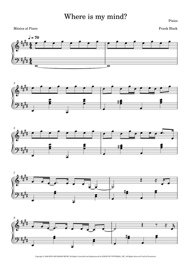 Where Is My Mind? (arr. Música al Piano)