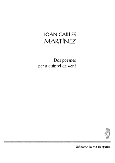 Dos poemes per a quintet de vent