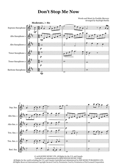 Don't Stop Me Now (arr. Kayleigh Huelin)