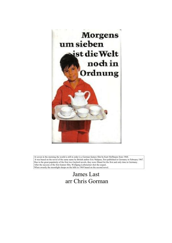 Morgen um Sieben (Mornings at Seven) (arr. Chris Gorman)